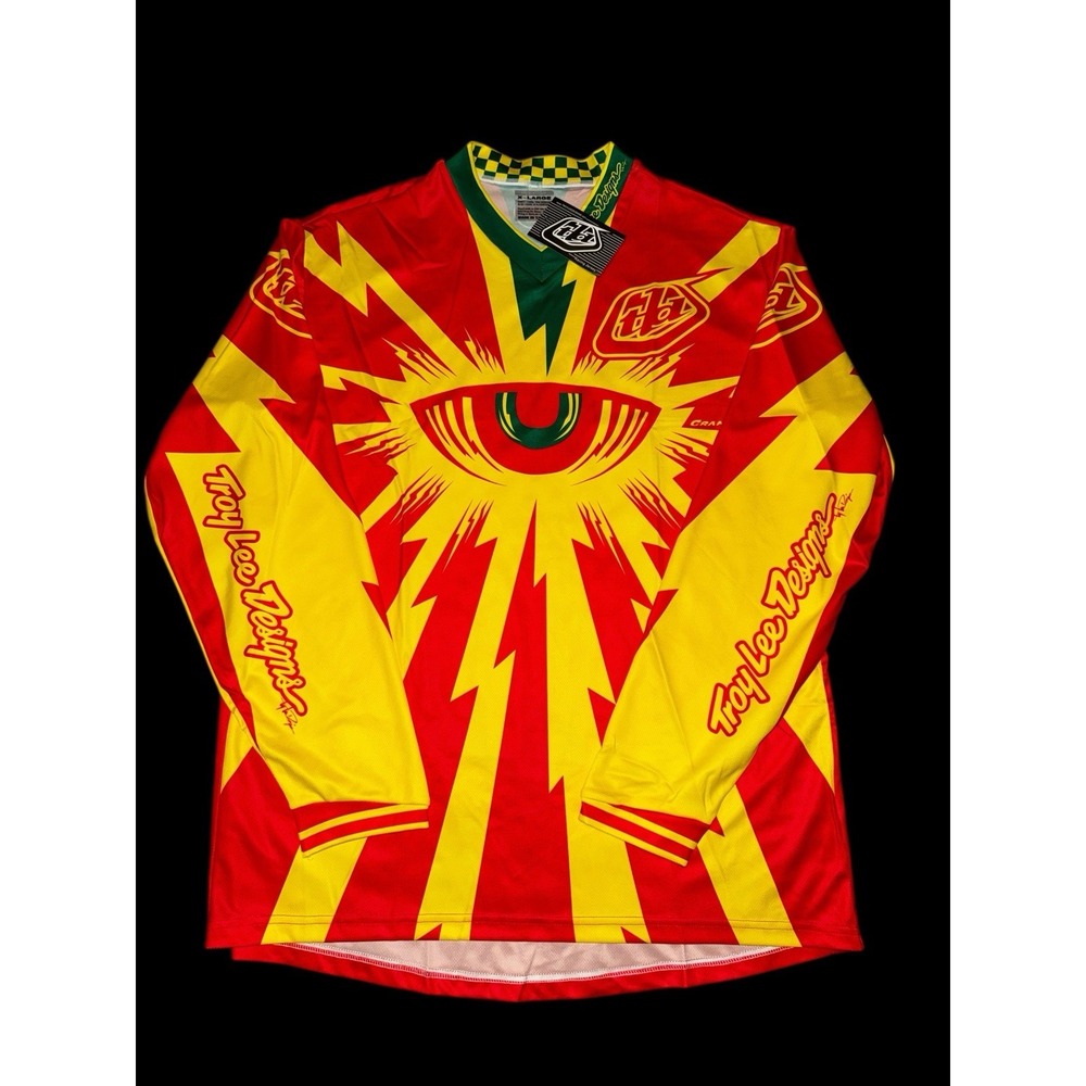 Troy Lee Designs‎ Motocross Long Sleeve MTX Racing Jersey Red Yellow Men's XL